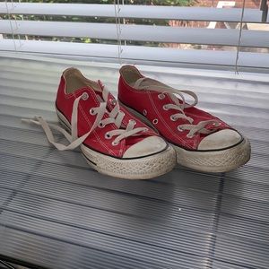 Red converse sneakers